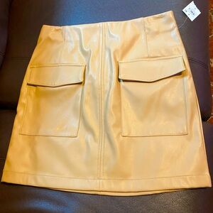 NWT faux leather mini skirt